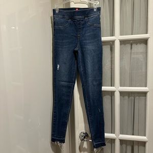 Spanx blue denim legging jean, size small